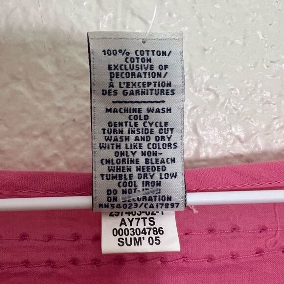 Old Navy Pink Long Sleeve Cotton Mini Sequins Scoop Tie Neck Tunic Top NWT 1X - Picture 12 of 13